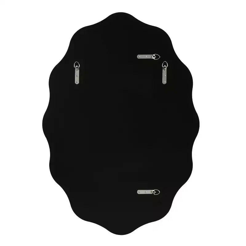 Miroir mural ovale festonné 24"x34", finition bronze
