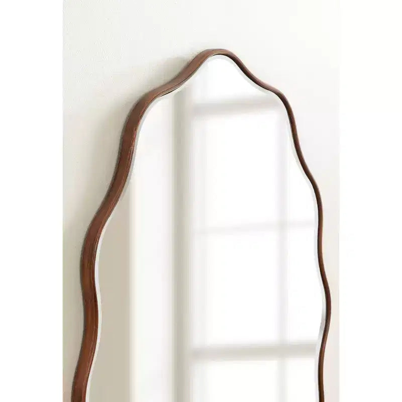 Miroir mural ovale festonné 24"x34", finition bronze