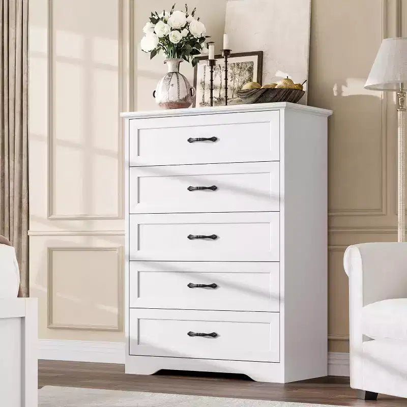 Commode de Chambre à Tiroirs, Commode en Bois pour Placard, Salon, Couloir, Chambre de Bébé, Chambre d'Enfant