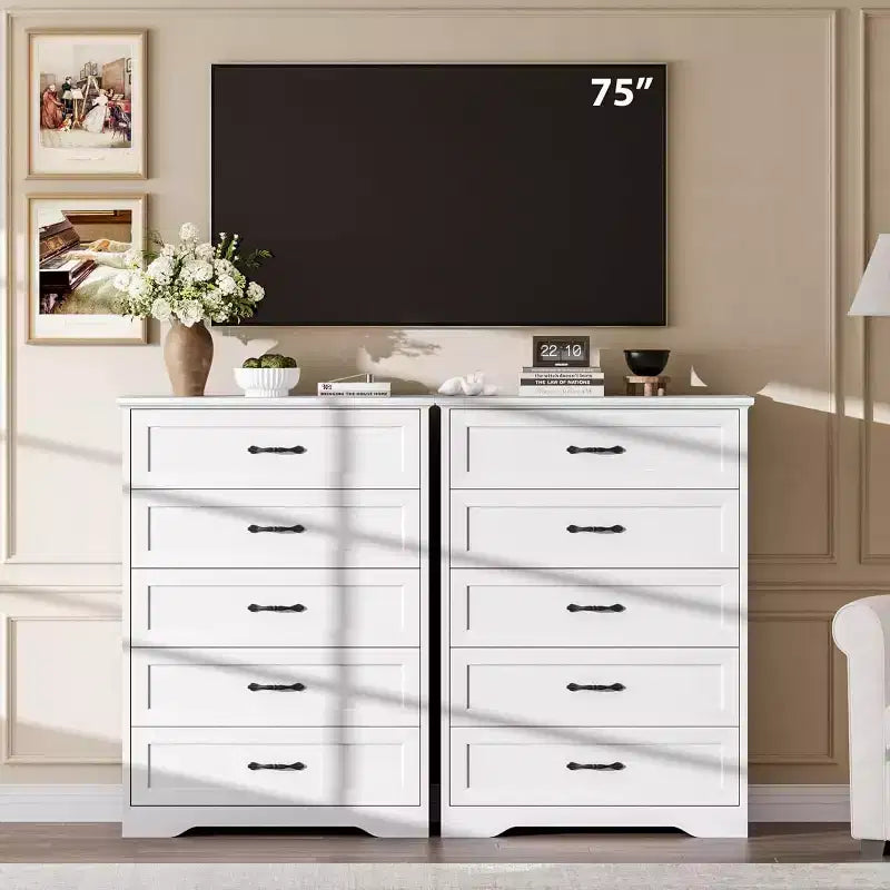 Commode de Chambre à Tiroirs, Commode en Bois pour Placard, Salon, Couloir, Chambre de Bébé, Chambre d'Enfant