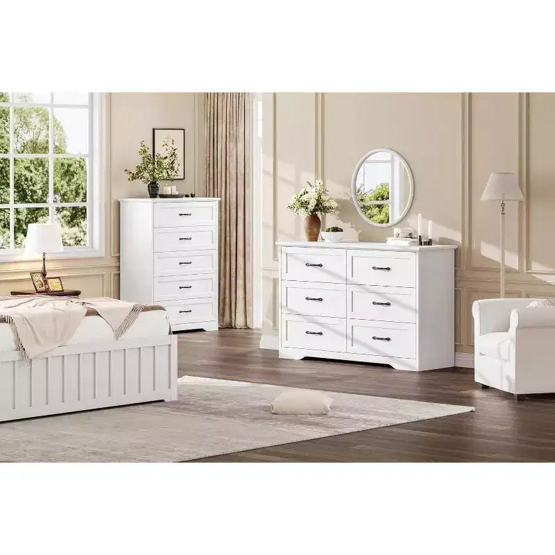 Commode de Chambre à Tiroirs, Commode en Bois pour Placard, Salon, Couloir, Chambre de Bébé, Chambre d'Enfant