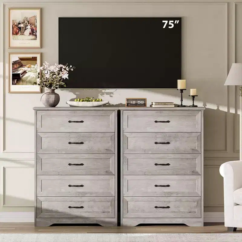 Commode de Chambre à Tiroirs, Commode en Bois pour Placard, Salon, Couloir, Chambre de Bébé, Chambre d'Enfant