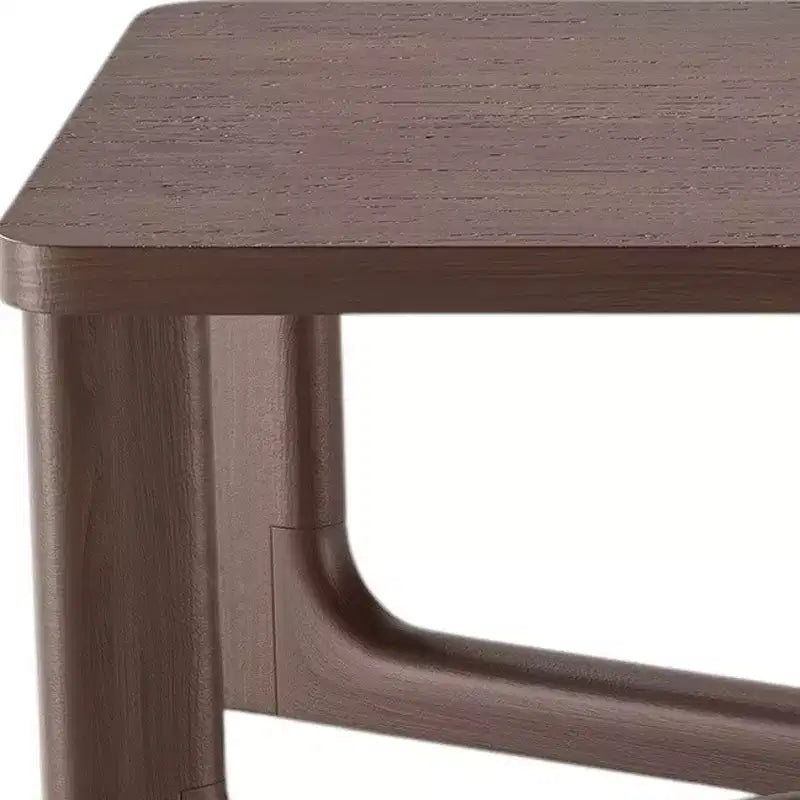 Table basse à pieds croisés en bois massif de noyer de 50 po