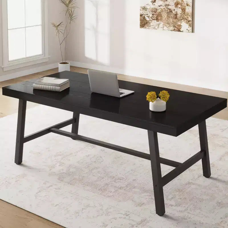 Table de salle à manger rectangulaire de 71 pouces avec pieds réglables