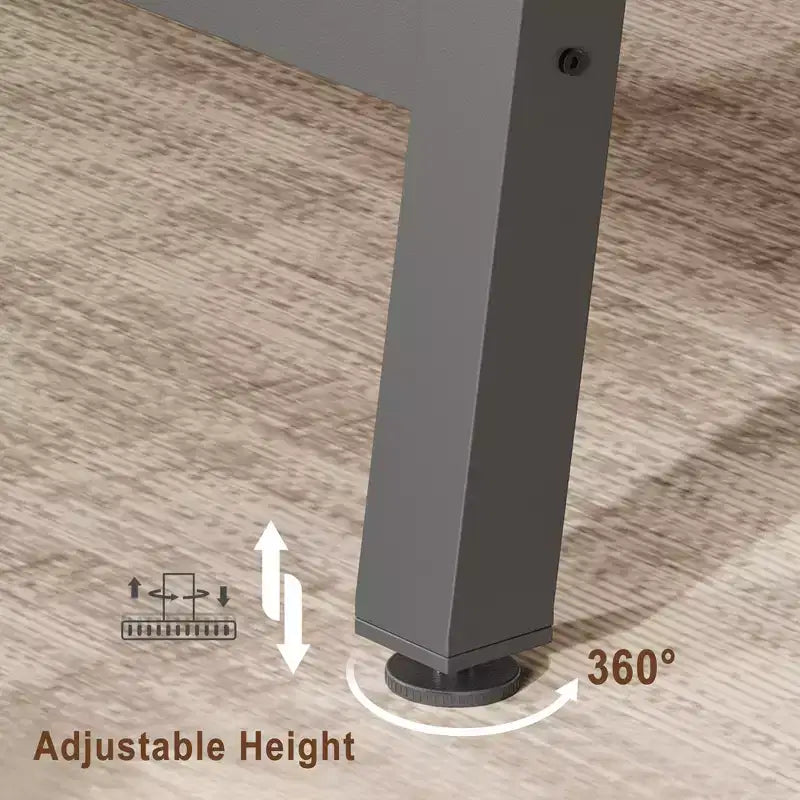 Table de salle à manger rectangulaire de 71 pouces avec pieds réglables