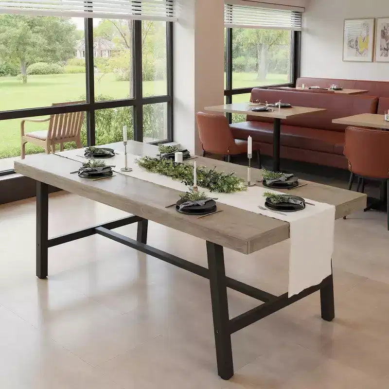 Table de salle à manger rectangulaire de 71 pouces avec pieds réglables