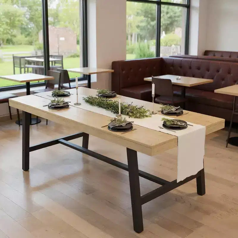 Table de salle à manger rectangulaire de 71 pouces avec pieds réglables