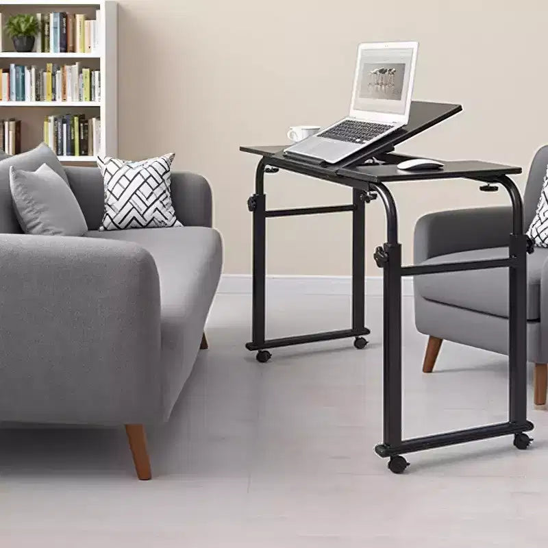 Table de lit à roulettes - Bureau d'ordinateur portable, hauteur et longueur réglables, table pour lit d'hôpital ou usage domestique