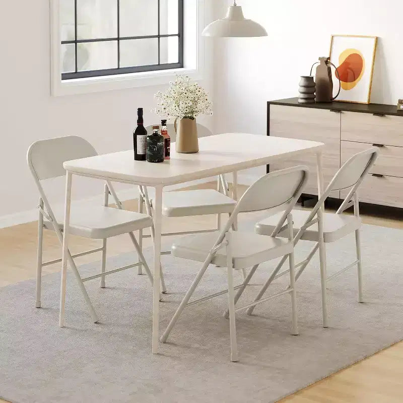 Chaises pliantes tout acier avec dossier, chaises de salle à manger pliables en métal robuste supportant jusqu'à 150 kg, pour bureau, événements intérieurs et extérieurs