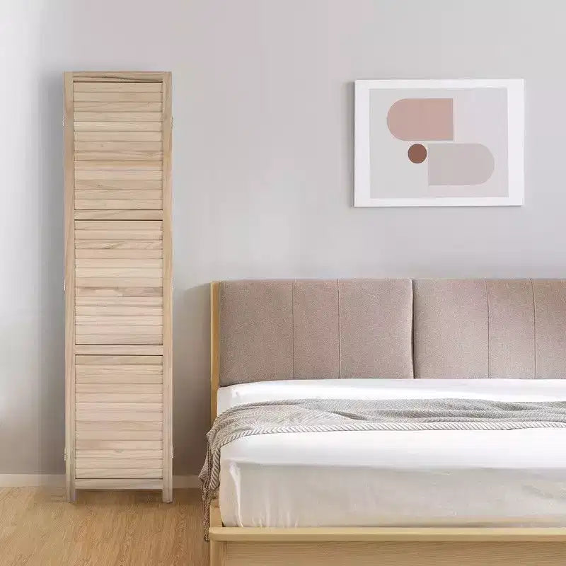 Paravent à 6 panneaux, cadre en bois de 269 cm de haut