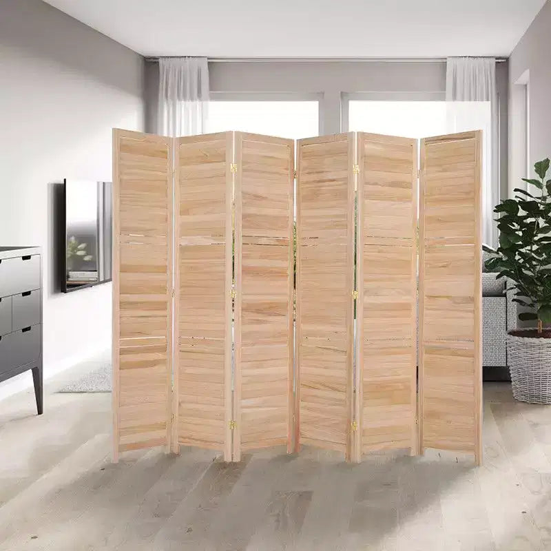 Paravent à 6 panneaux, cadre en bois de 269 cm de haut