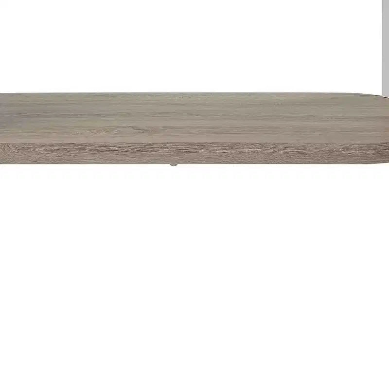 Console, blanc/chêne finition laquée brillante avec étagère ouverte