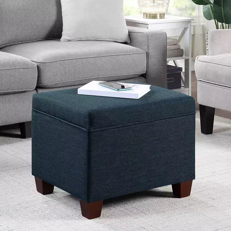 Pouf de rangement avec siège rembourré