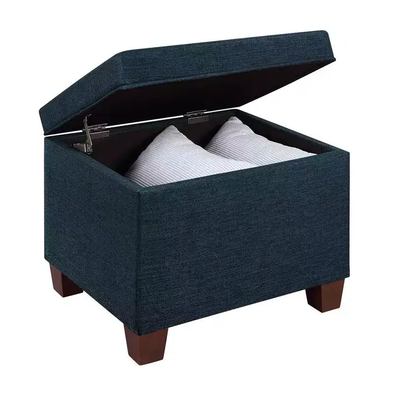 Pouf de rangement avec siège rembourré