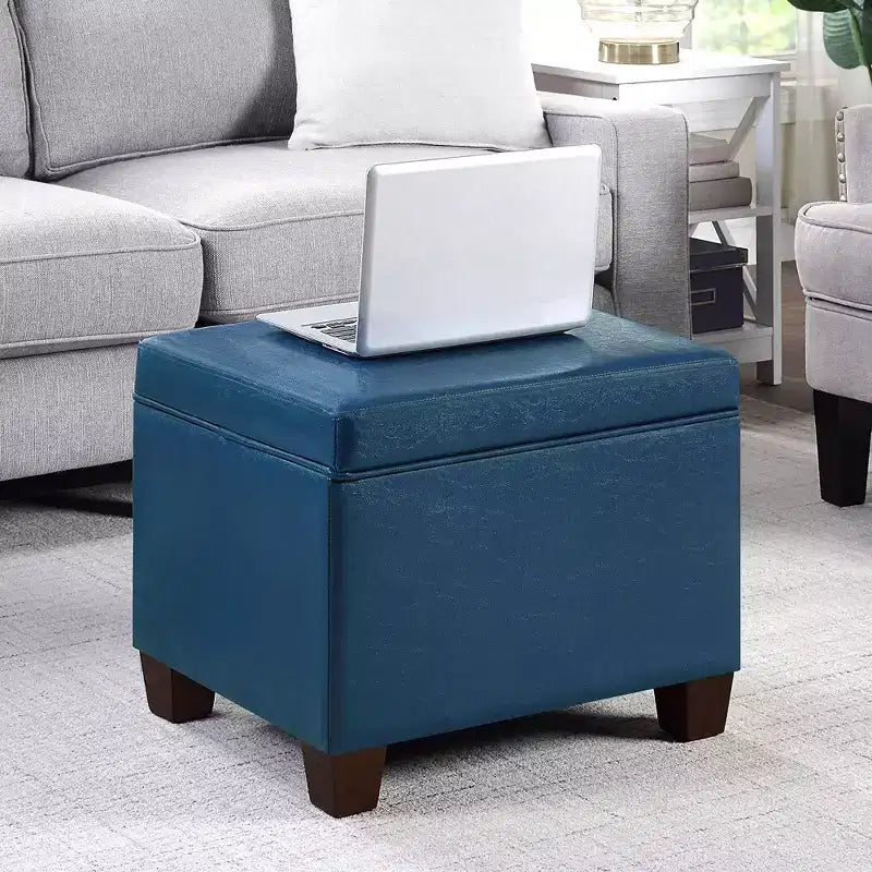 Pouf de rangement avec siège rembourré