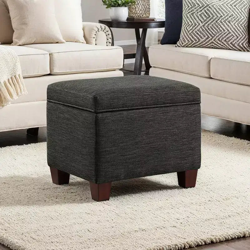 Pouf de rangement avec siège rembourré