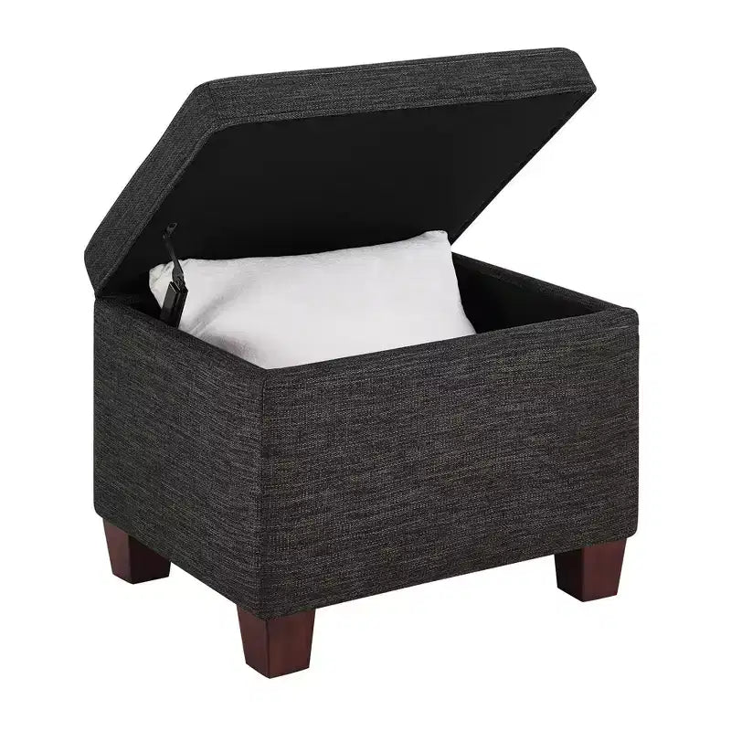 Pouf de rangement avec siège rembourré