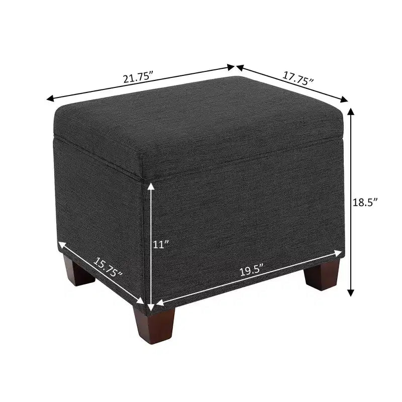 Pouf de rangement avec siège rembourré