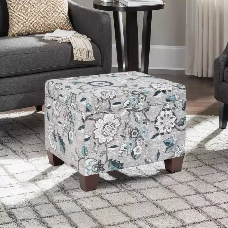 Pouf de rangement avec siège rembourré