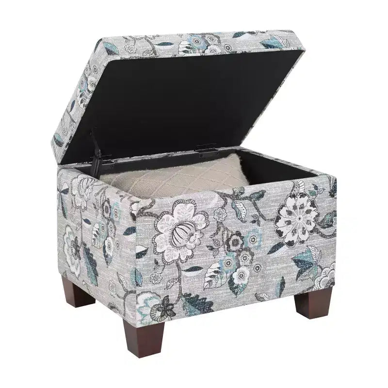 Pouf de rangement avec siège rembourré
