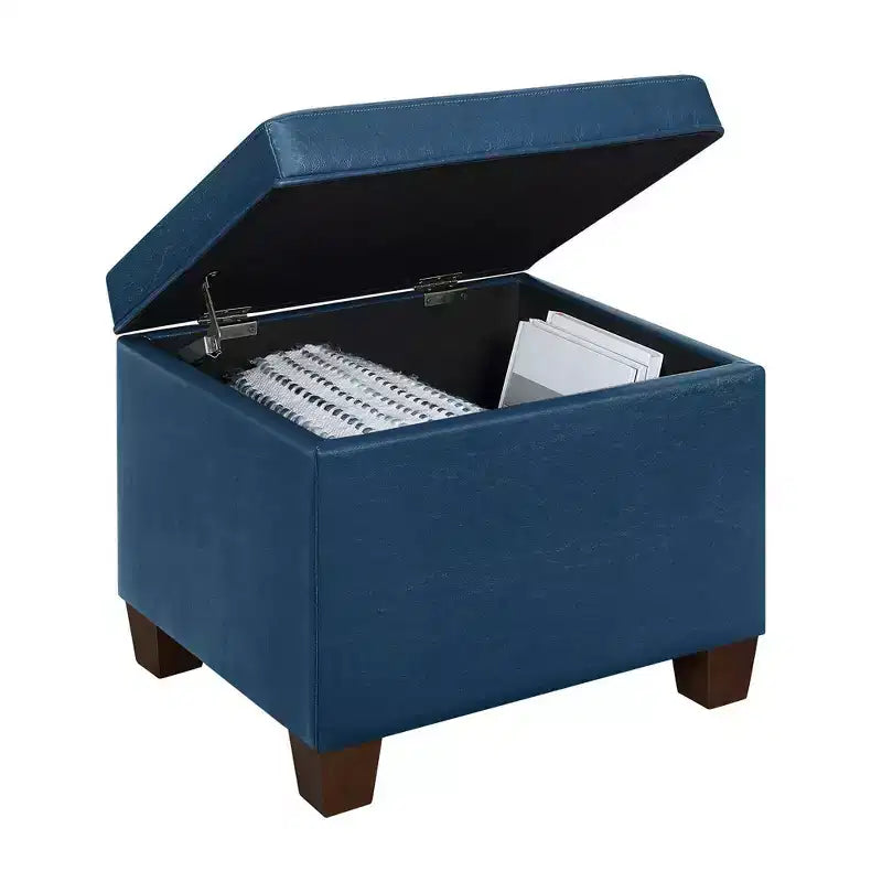 Pouf de rangement avec siège rembourré
