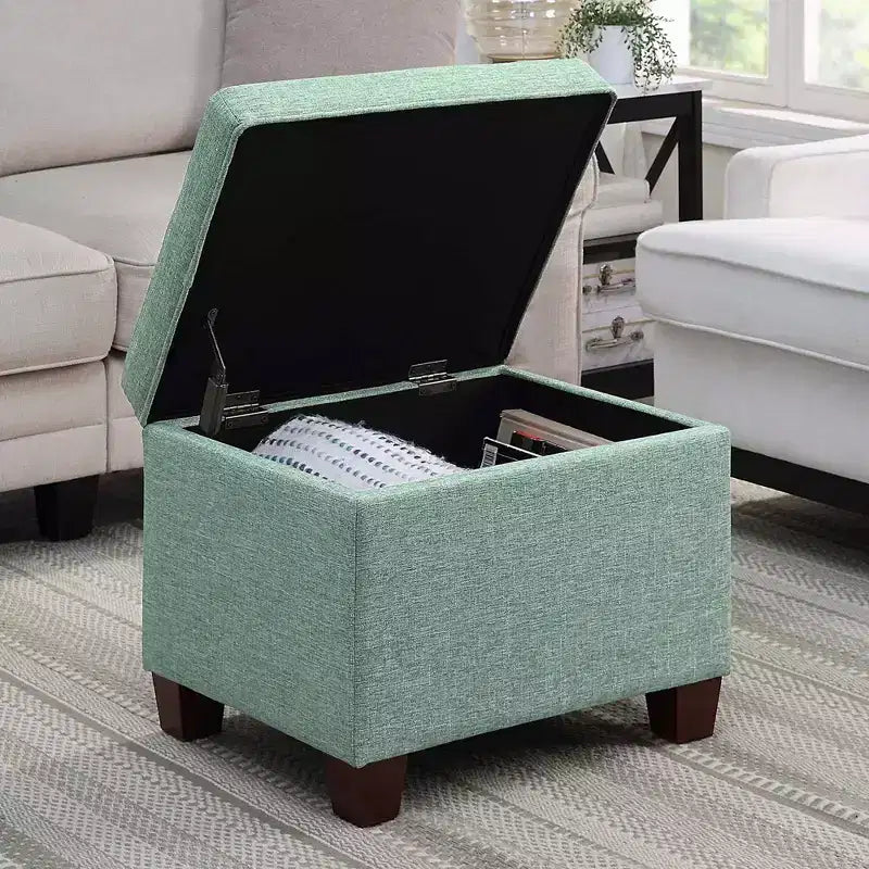 Pouf de rangement avec siège rembourré