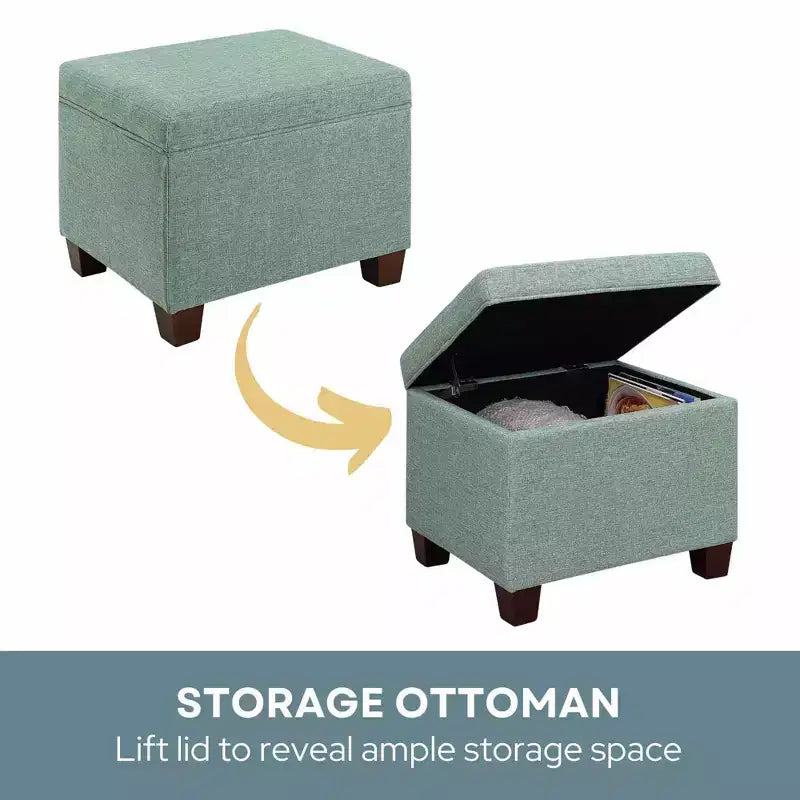 Pouf de rangement avec siège rembourré