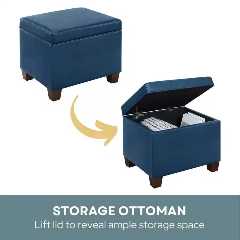 Pouf de rangement avec siège rembourré