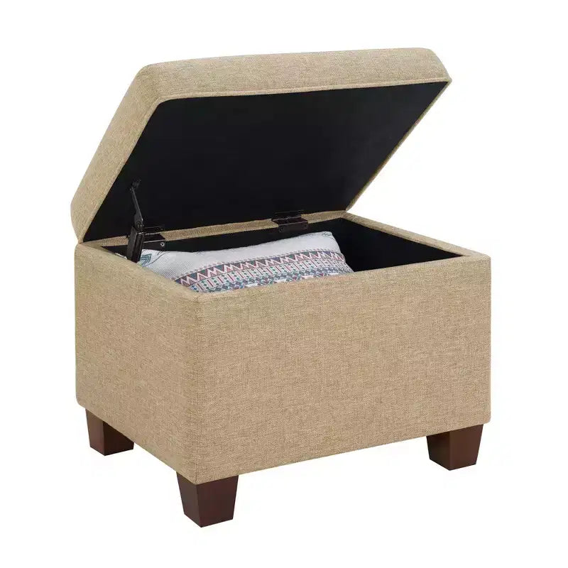 Pouf de rangement avec siège rembourré