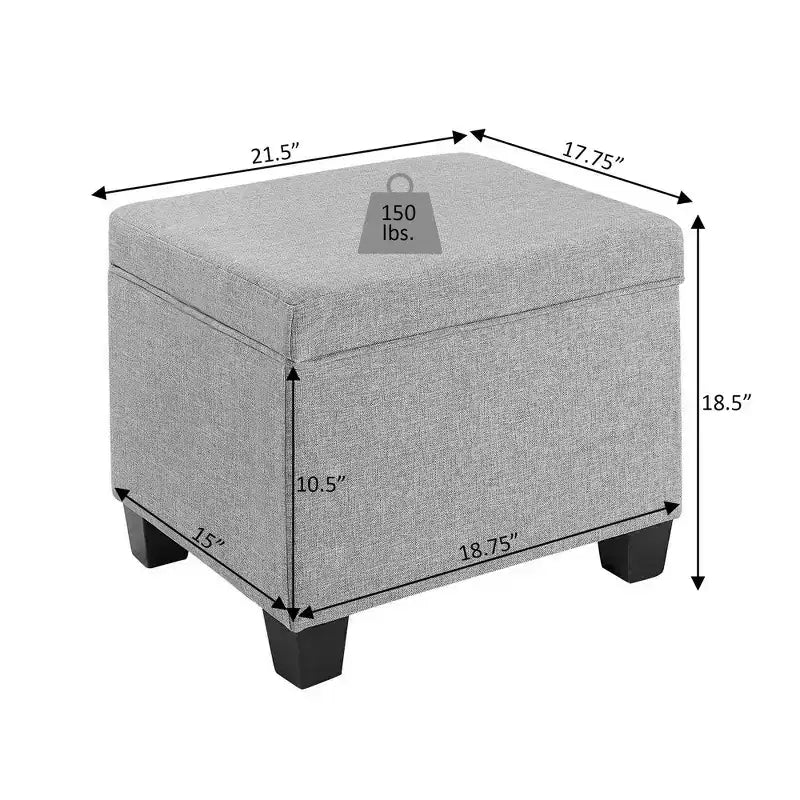 Pouf de rangement avec siège rembourré