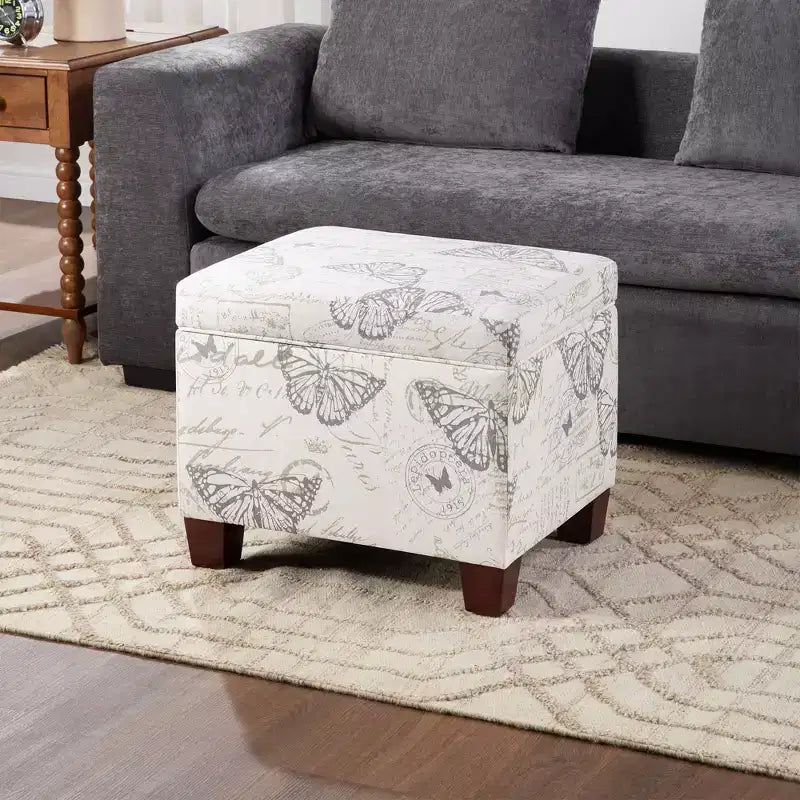 Pouf de rangement avec siège rembourré