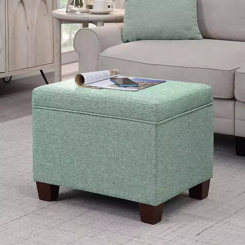 Pouf de rangement avec siège rembourré