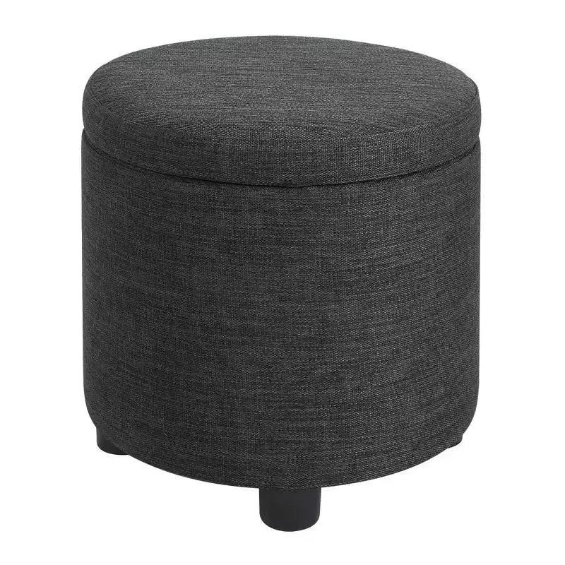 Pouf de rangement rond avec plateau réversible