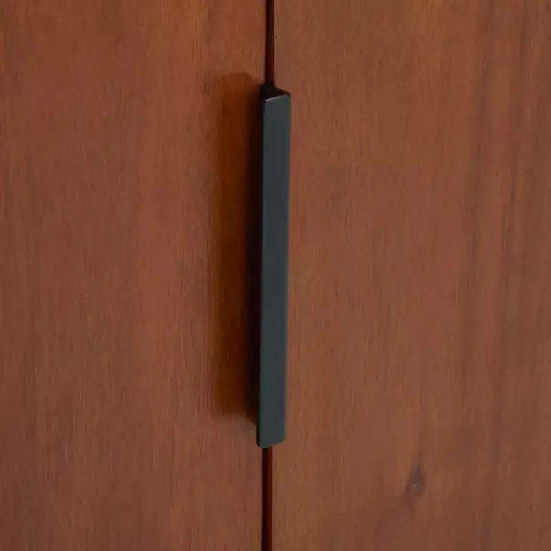 Bahut 3 portes 2 étagères, noir/brun