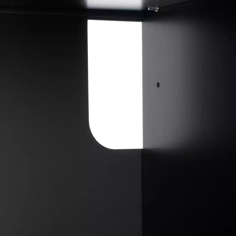 Bahut 3 portes 2 étagères, noir/brun