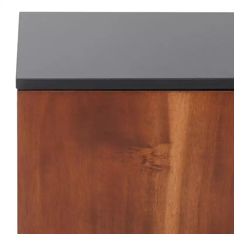 Bahut 3 portes 2 étagères, noir/brun
