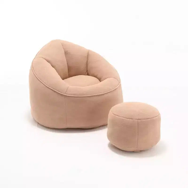 Pouf Géant avec Ottoman, Fauteuil Poire Confortable, Fauteuils Poire Modernes avec Repose-pieds pour Salon, Chambre, Appartement, Dortoir