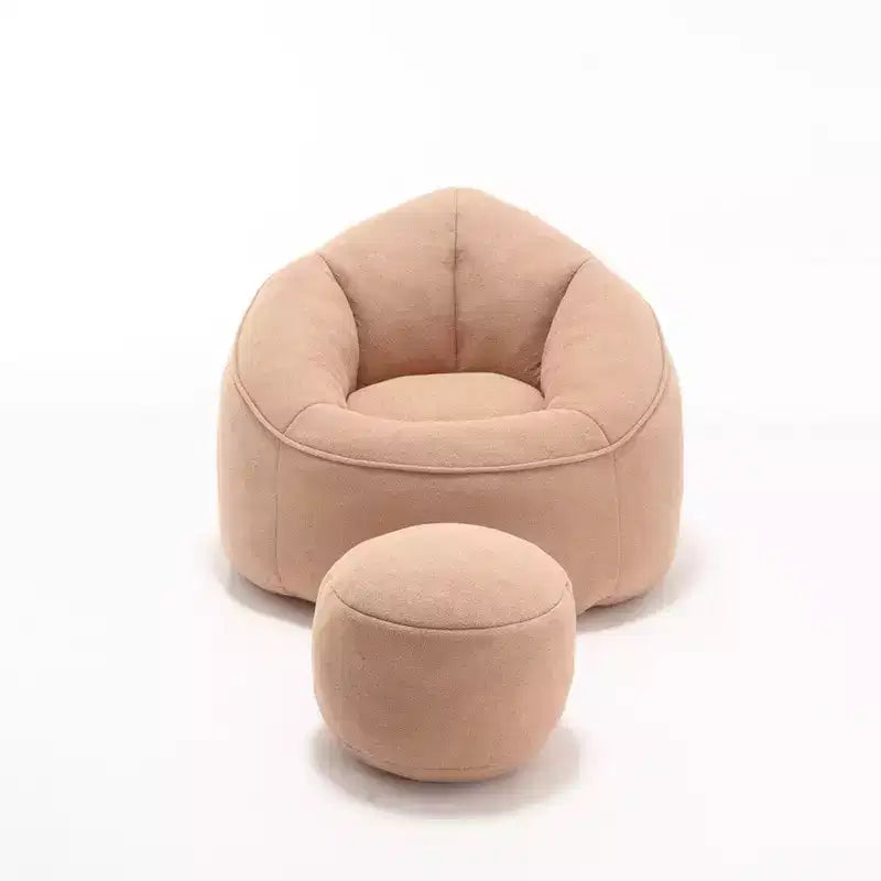 Pouf Géant avec Ottoman, Fauteuil Poire Confortable, Fauteuils Poire Modernes avec Repose-pieds pour Salon, Chambre, Appartement, Dortoir